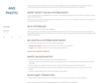 Ansphoto.hu(Üdvözlünk az ANS blogján) Screenshot