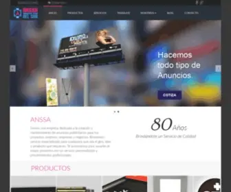 Anssa.com.mx(Anuncios Luminosos del Sur S.A) Screenshot