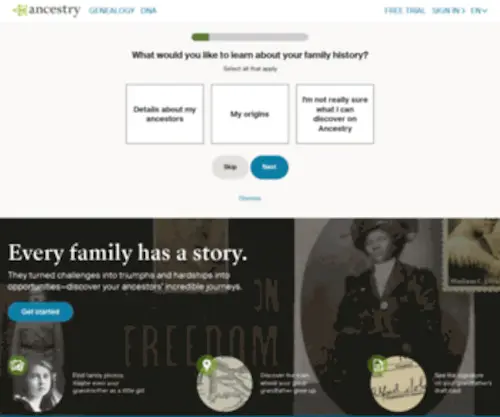 Anstrestry.com(De beste bron van informatie over anstrestry) Screenshot