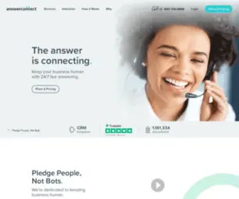 Answerconnect.com(Live Call Answering Services In The US) Screenshot