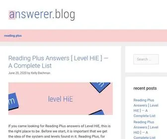 Answerer.blog(Your answerer in charge) Screenshot