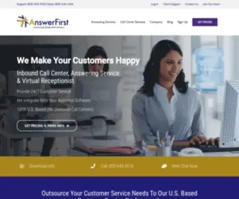 Answerfirst.com(Answering Service) Screenshot