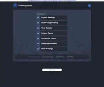 Answergo.com(Question & Answers by Experts) Screenshot