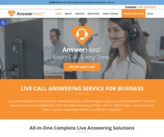 Answerhero.com(Phone Answering Service for Your Business) Screenshot