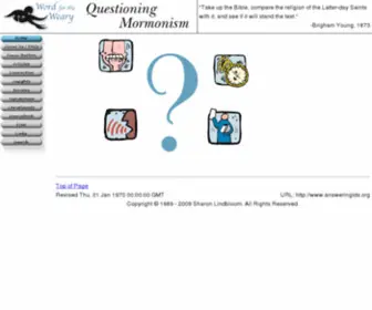 Answeringlds.org(Questioning Mormonism) Screenshot