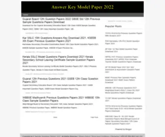 Answerkeypaperdownload.in(Answer Key Model Paper 2022) Screenshot