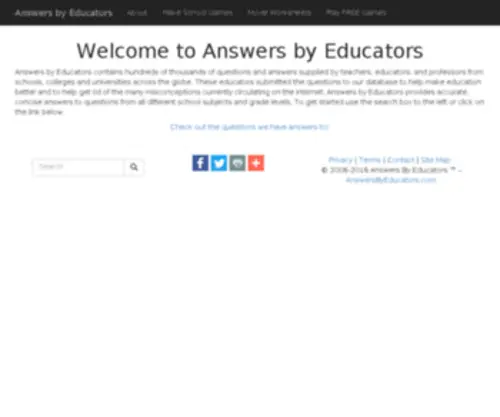 Answersbyeducators.com(Answers by Educators) Screenshot