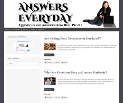 Answerseveryday.com(Answers Everyday) Screenshot