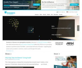 Answersingenesis.org(Answers in Genesis) Screenshot