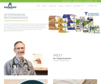 Answerspetfood.com(Answers Pet Food) Screenshot
