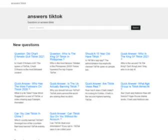 Answerstiktok.com(Answers tiktok) Screenshot