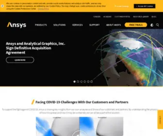 Ansys.com(Engineering Simulation Software) Screenshot