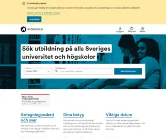 Antagning.nu(Anmälan till högskola och universitet) Screenshot