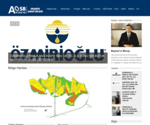Antakyaosb.org.tr(Antakya Organize Sanayi Bölgesi) Screenshot