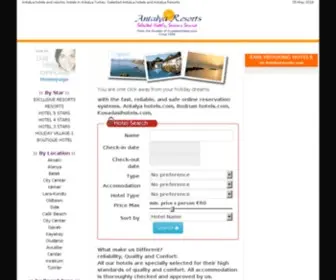 Antalyaresorts.com(Antalya Hotels) Screenshot