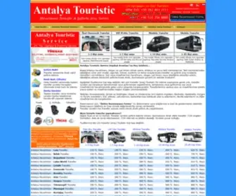 Antalyatouristic.com(Antalya Transfer 0533 356 8880 Antalya'nın En Kapsamlı Online Havalimanı Otel) Screenshot