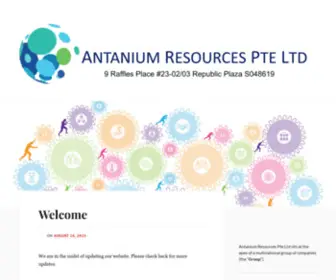 Antaniumresources.com(Antanium Resources Pte Ltd) Screenshot