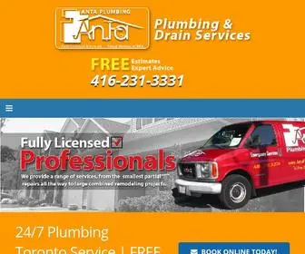 Antaplumbing.com(Plumber Toronto) Screenshot