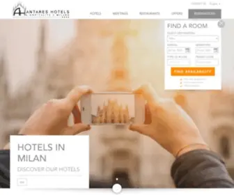 Antareshotels.com(Hotel di Milano) Screenshot