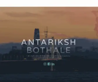 Antarikshbothale.com(Personal Website and Blog) Screenshot