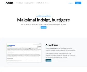 Ante.dk(Adgang til relevant juridisk viden) Screenshot