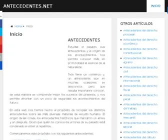 Antecedentes.net(La web de los antecedentes) Screenshot
