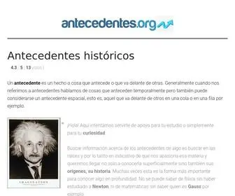 Antecedentes.org(Históricos) Screenshot