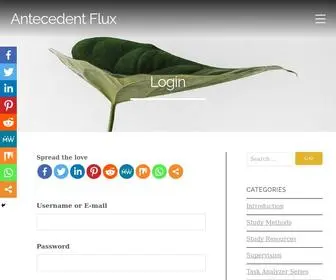 Antecedentflux.com(Antecedent Flux) Screenshot