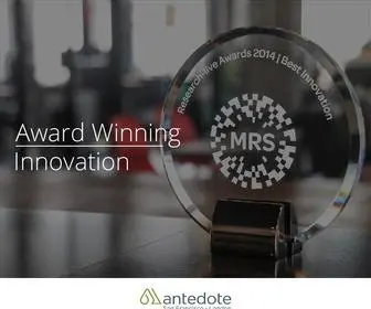 Antedote.com(We are a strategic insight and innovation consultancy) Screenshot