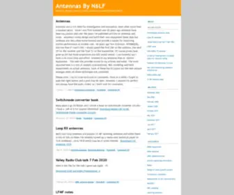 Antennasbyn6LF.com(Antennas By N6LF) Screenshot