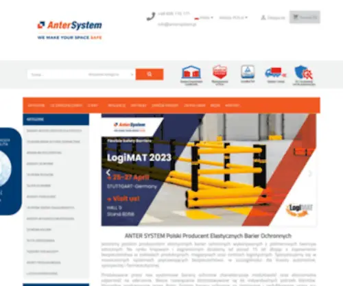 Antersystem.pl(Anter System : wyposażenie magazynów i utrzymanie ruchu) Screenshot