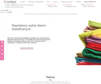 Antex.com.pl(Hurtownia tkanin) Screenshot