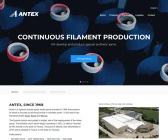 Antex.net(Innovating and growing in yarn since 1969) Screenshot