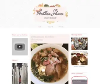 Antheashum.com(Food & Travel Blog) Screenshot