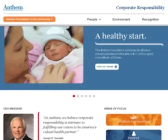 Anthemcorporateresponsibility.com(Anthem Corporate Responsibility) Screenshot