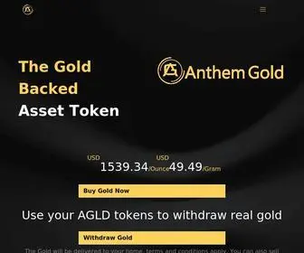 AnthemGold.com(Cryptocurrency that allows users to electronically purchase and exchange gold securely with Blockchain technology) Screenshot