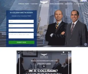 Antheminjurylaw.com(Las Vegas Personal Injury Lawyers) Screenshot