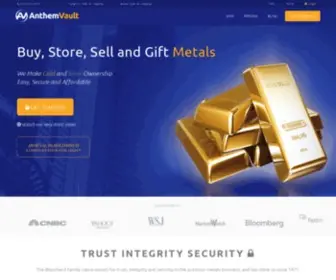 Anthemvault.com(Buy Gold Online) Screenshot