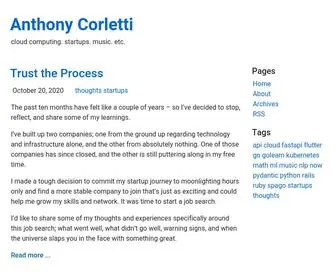 Anthonycorletti.com(Anthony Corletti) Screenshot