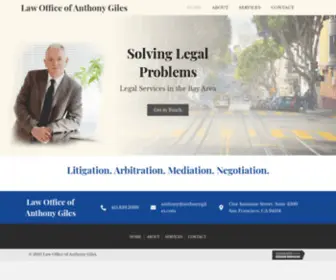 Anthonygiles.com(Litigations Lawyer in San Francisco) Screenshot