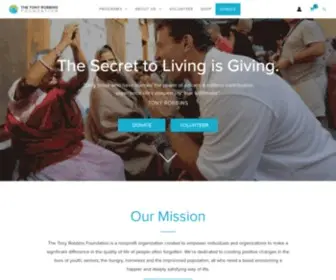 Anthonyrobbinsfoundation.org(The Secret to Living is Giving) Screenshot