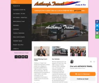 Anthonys-Travel.co.uk(Anthony's Travel are an award winning coach hire company based in Cheshire) Screenshot