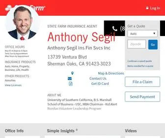 Anthonysegil.com(State Farm Insurance Agent Anthony Segil in Sherman Oaks CA) Screenshot