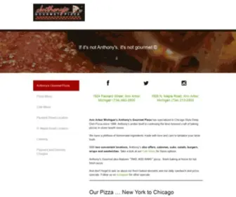 Anthonysgourmet.com(Pizza, Sandwiches, Subs, Salads) Screenshot