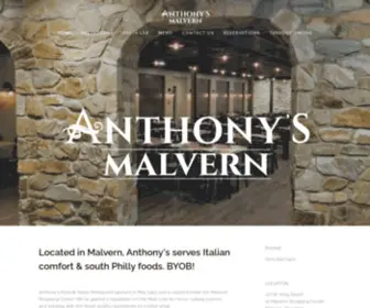 Anthonysmalvern.com(Anthony's Pizza and Italian Restaurant) Screenshot