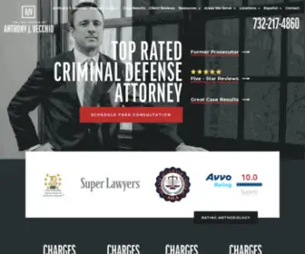 Anthonyvecchiolaw.com(New Jersey Criminal Lawyer) Screenshot