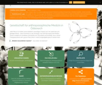 Anthromed.at(Offizielle Website der Gesellschaft Anthroposophischer Medizin in Österreich) Screenshot