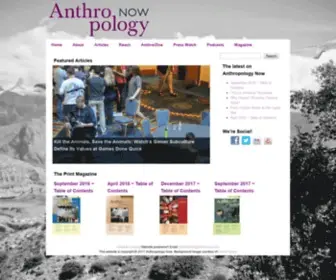 Anthronow.com(Anthropology Now) Screenshot