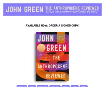 Anthropocenereviewedbook.com(The Anthropocene Reviewed) Screenshot