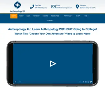 Anthropology4U.com(Online Courses in Anthropology) Screenshot